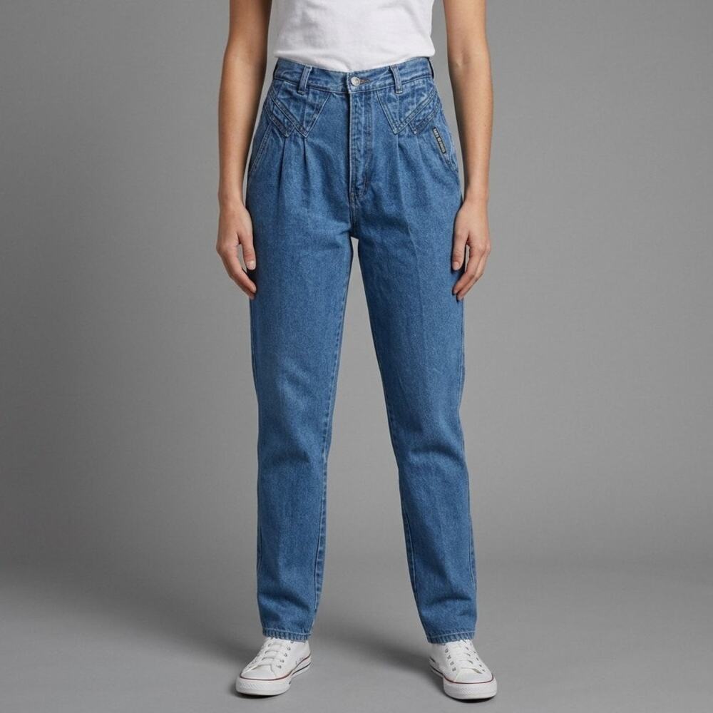 Vintage Rocky Mountain Jeans Women's 27/5 High Rise Pleated Western Tapered